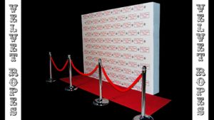 velvet ropes and metal stanchions sample