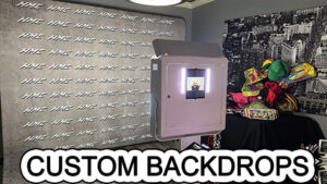 Custom photo booth backdrop naples florida button