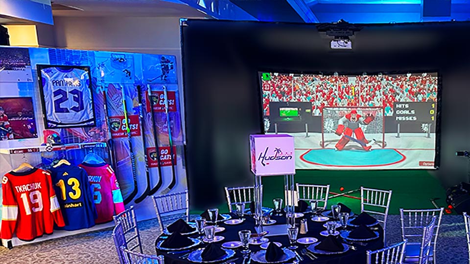Hockey-Sport-Simulator-party-rental sport simulator hockey game rental in Naples, Florida