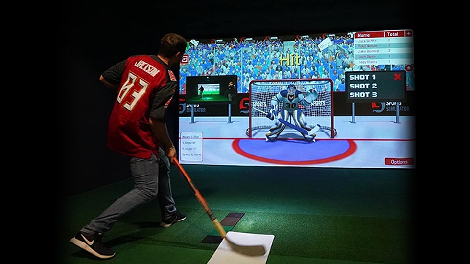 Multi-Sport-Simulator-Rental-Hockey-Naples-Florida Sport Simulator Hockey for rent in Naples Florida
