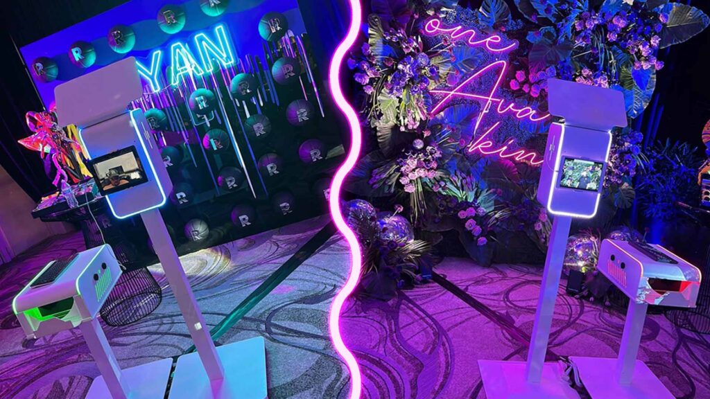 Venture Photo Booth with LED Sign in Naples, Florida
