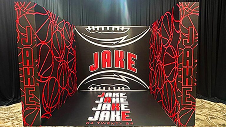 Sport's themed custom photo box enclosure in naples florida